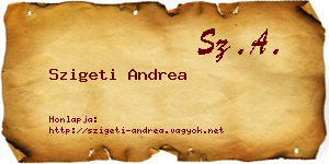 Szigeti Andrea névjegykártya