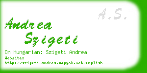 andrea szigeti business card